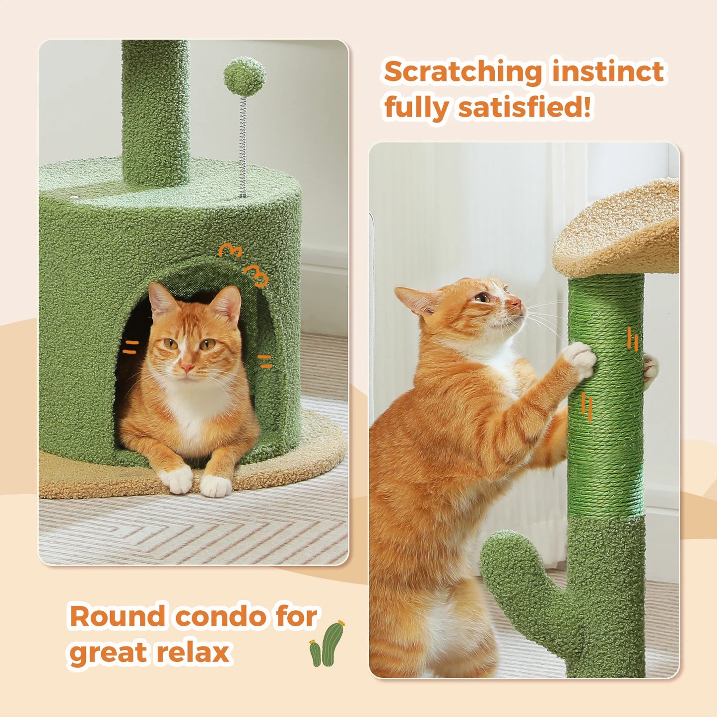 Cat Tower with Hammock, Condo & Perch