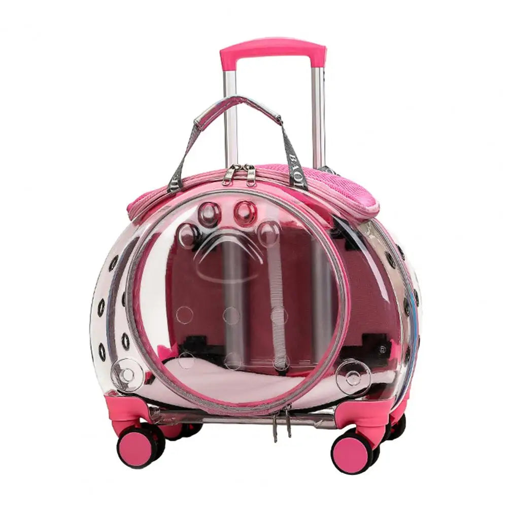 Portable Pet Trolley Case with Wheels