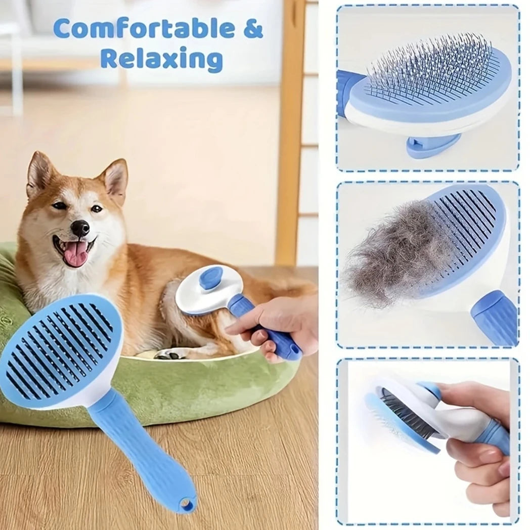 Pet Grooming Kit (7 Pack) – Dog Hair Removal Comb, Flea Comb, Shampoo Brush & Nail Clippers