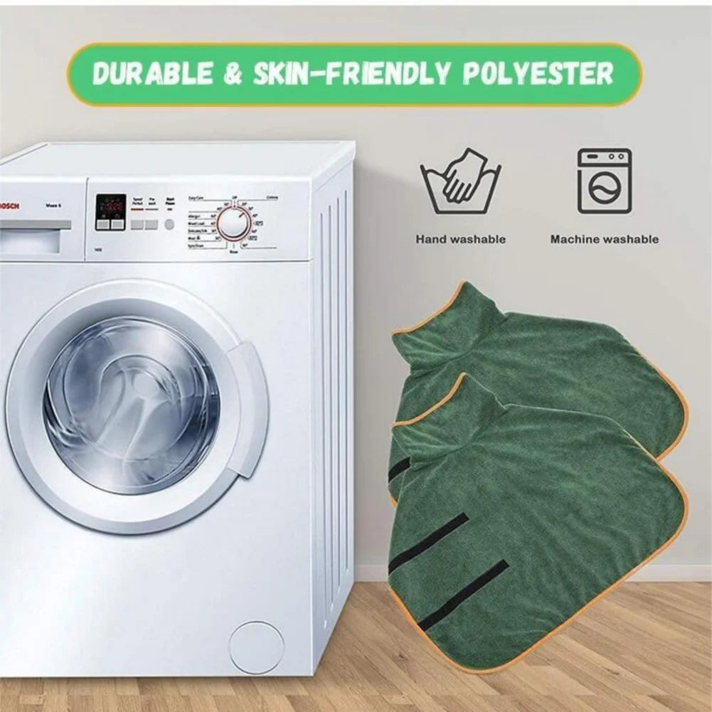 Adjustable, Fast‑Dry Bath Towel Coat for Small to Large Dogs