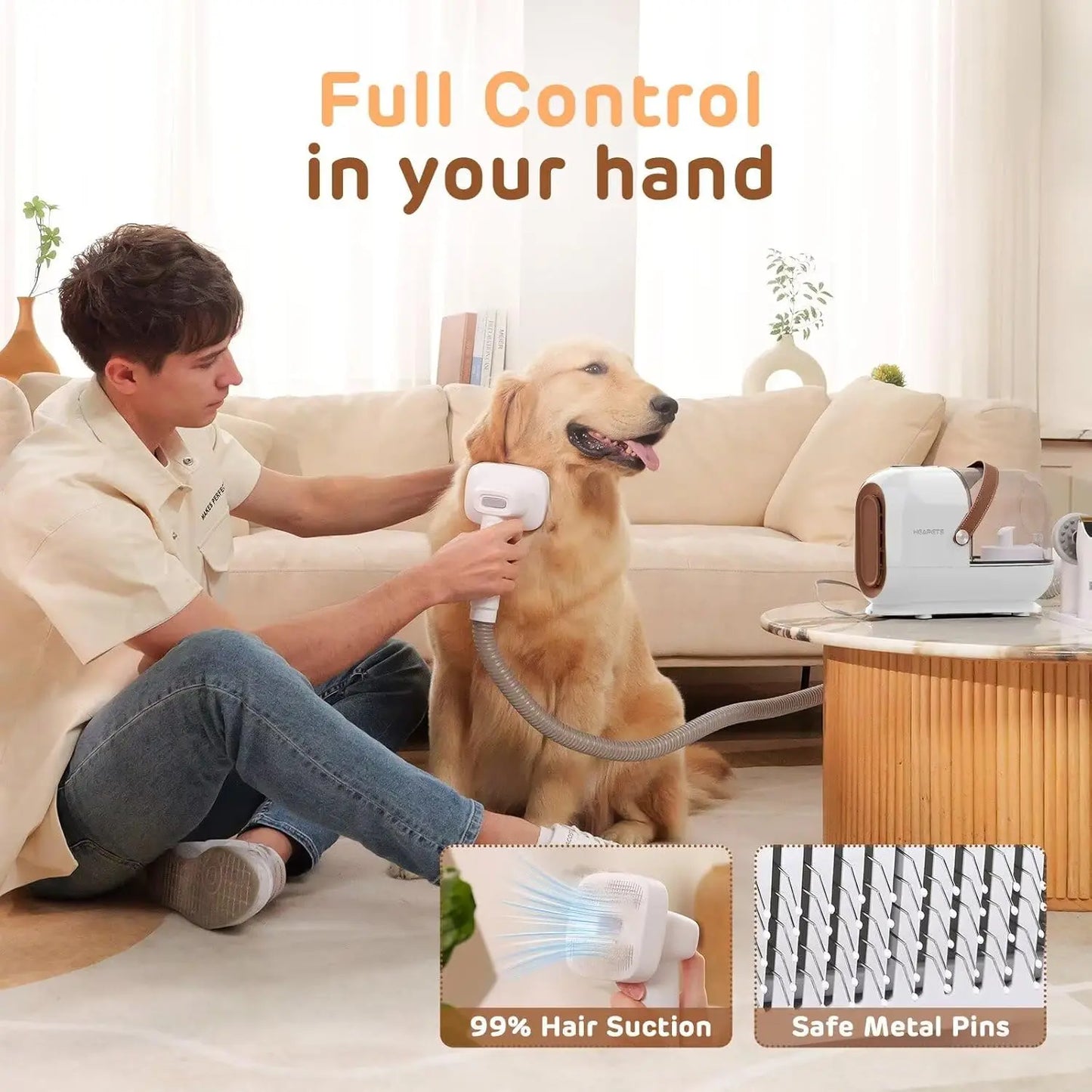 Pet Grooming Vacuum Kit with 7 Tools