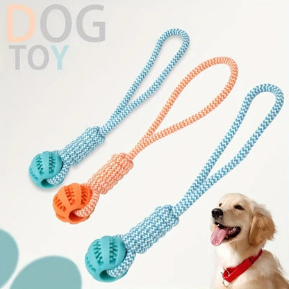 Interactive Rope Pull Toy with Treat‑Dispensing Ball