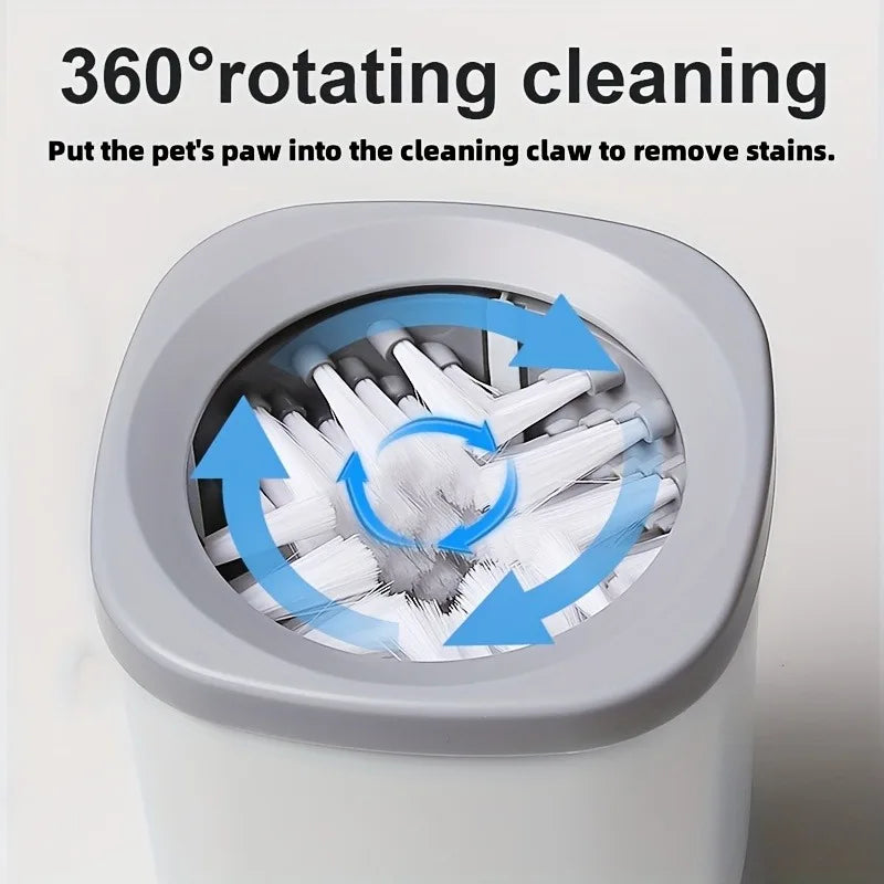 Pet Foot Washing Cup Portable Paw Cleaner with Soft Silicone Brush Easy Clean Tool
