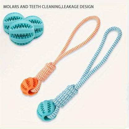 Interactive Rope Pull Toy with Treat‑Dispensing Ball