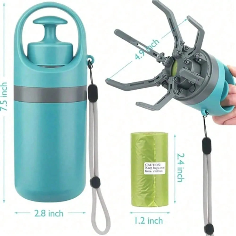 Easy‑Grip Dog Poop Scooper with Built‑In Bag Holder