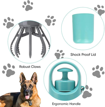 Easy‑Grip Dog Poop Scooper with Built‑In Bag Holder
