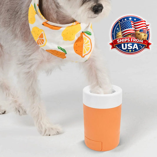 Pet Foot Washing Cup Portable Paw Cleaner with Soft Silicone Brush Easy Clean Tool