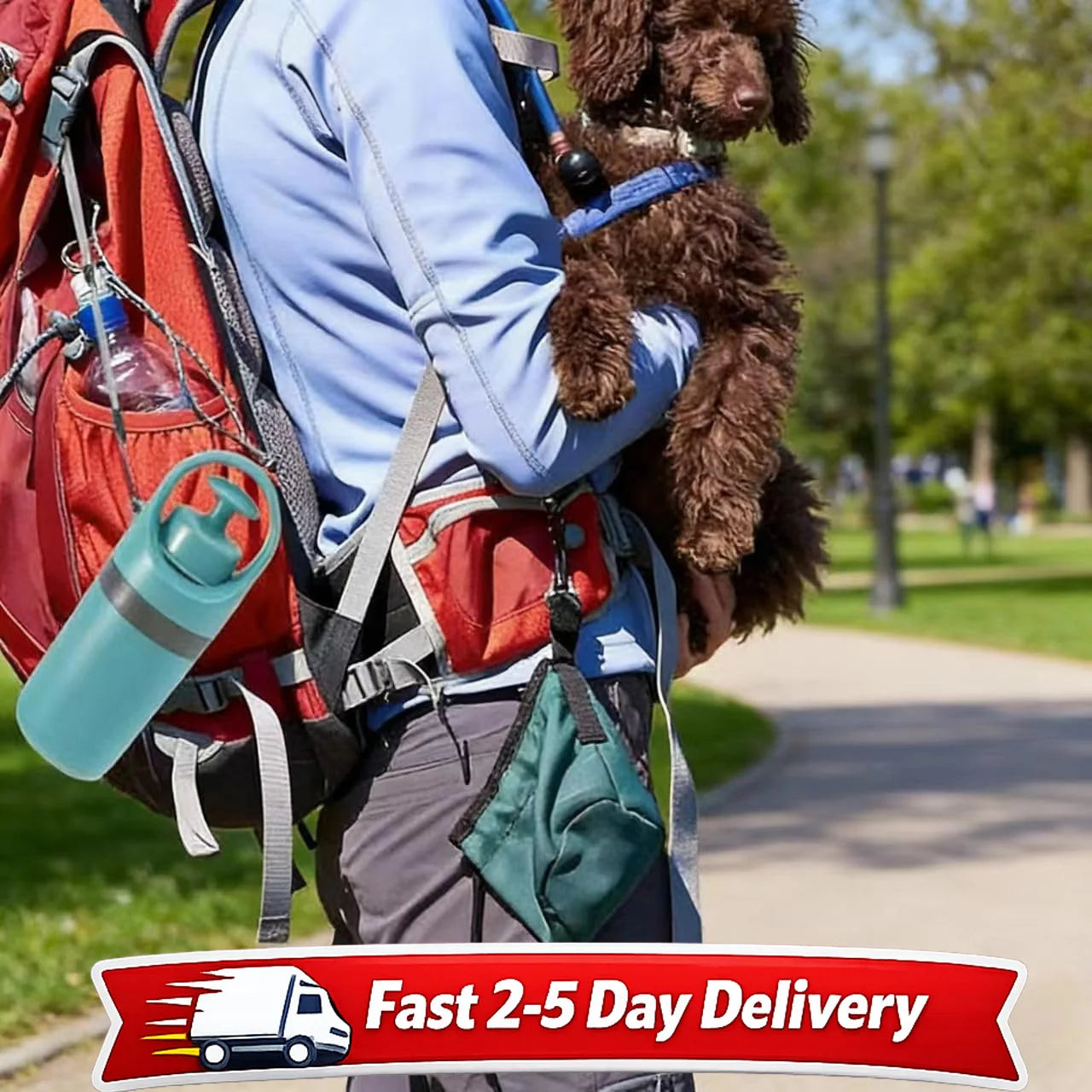 Easy‑Grip Dog Poop Scooper with Built‑In Bag Holder