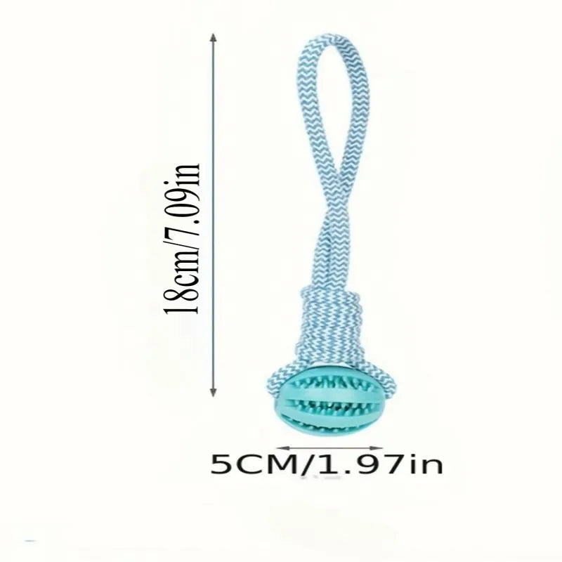 Interactive Rope Pull Toy with Treat‑Dispensing Ball