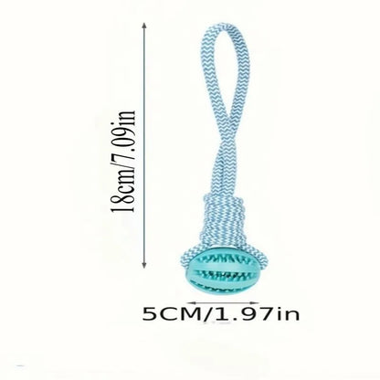 Interactive Rope Pull Toy with Treat‑Dispensing Ball