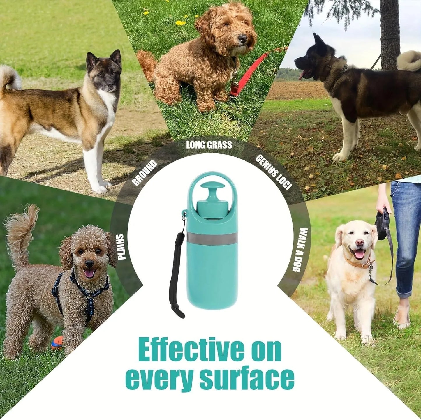 Easy‑Grip Dog Poop Scooper with Built‑In Bag Holder