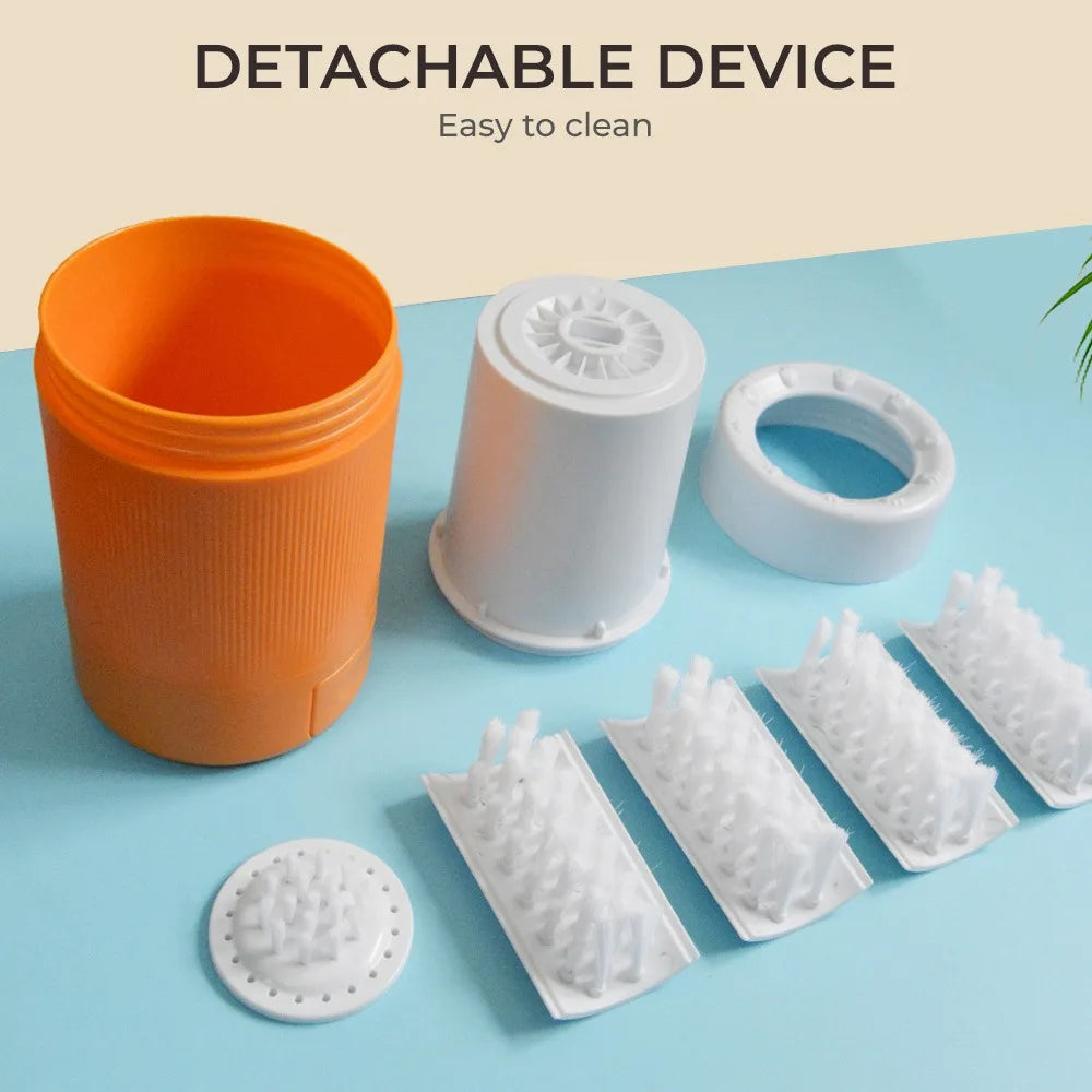Pet Foot Washing Cup Portable Paw Cleaner with Soft Silicone Brush Easy Clean Tool