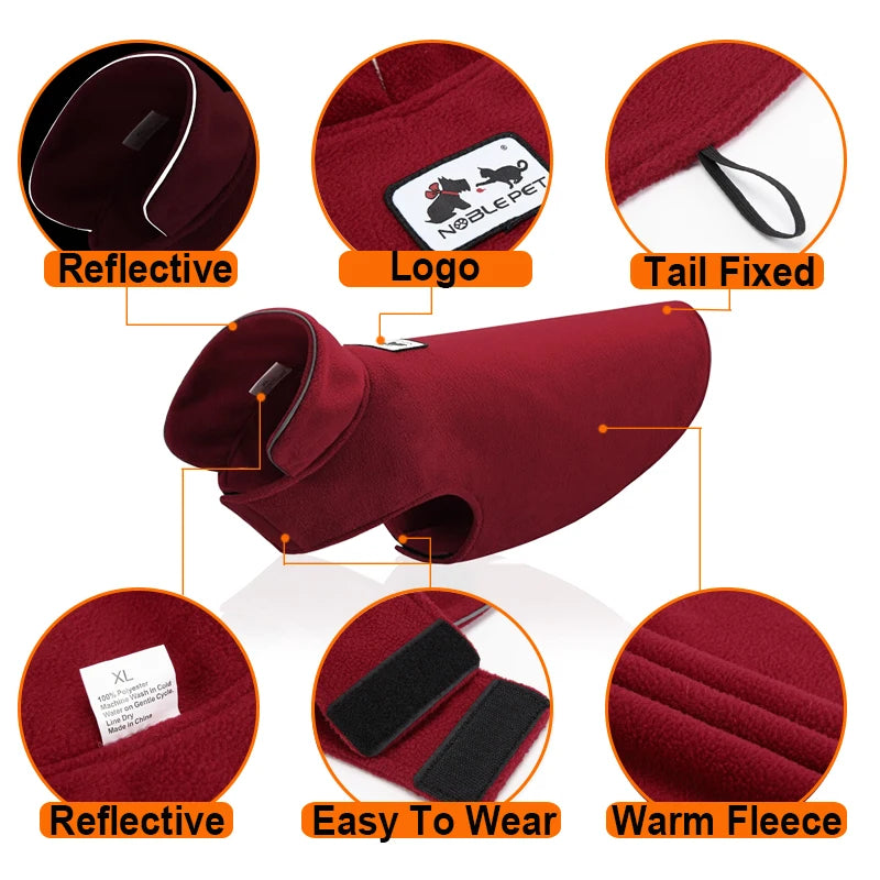 Reflective Winter Coat for Small, Medium & Large Dogs, Cold‑Weather Clothing