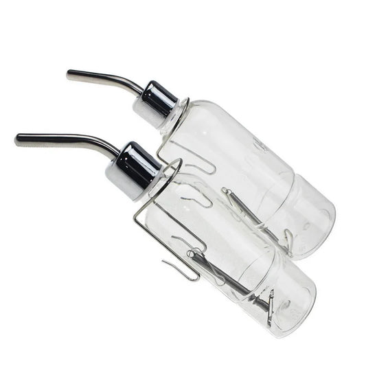 Small Pet Water Drinking Bottle – Stainless Steel Hanging Waterer for Cages & Hutches