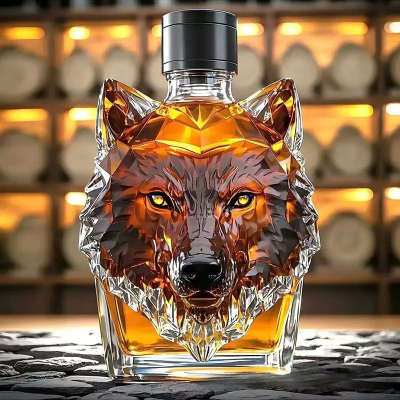 250ml Funny Middle Finger Whiskey Glass Decanter Duck Turtle Dog 10Oz Glass Whiskey Wine Bottle Statue Decoration For Bar Home
