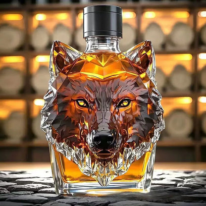 250ml Funny Middle Finger Whiskey Glass Decanter Duck Turtle Dog 10Oz Glass Whiskey Wine Bottle Statue Decoration For Bar Home