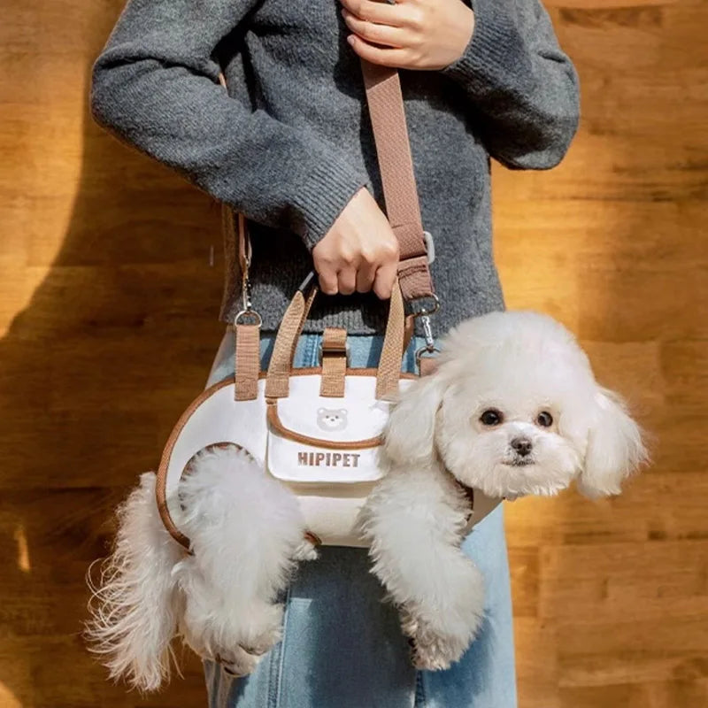 Dog & Cat Travel Bag with Traction Leash