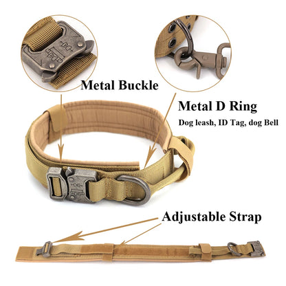 Train, walk, and handle your large dog with confidence using this durable harness and leash set. Designed for German Shepherds, Malinois, and other strong breeds, it offers secure control, a comfortable fit, and a sturdy coll