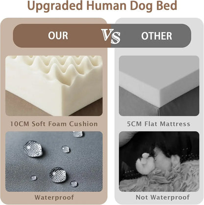 Human Dog Bed with Thick Memory Foam