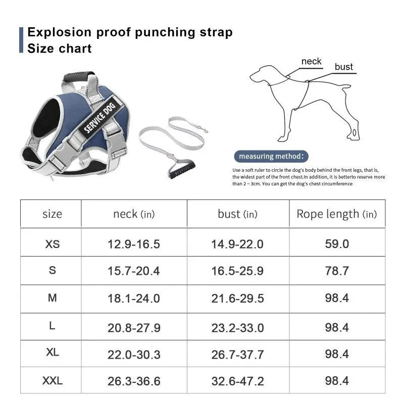 Large Dog Vest with Control Handle