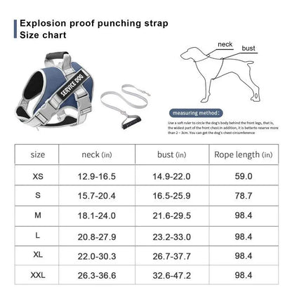 Large Dog Vest with Control Handle