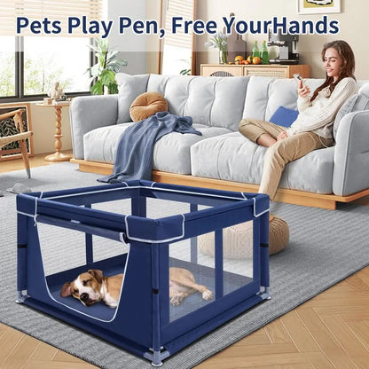 Playpen Indoor for Dog Small Pets, Dog Playpen 42x42 x25 inch,