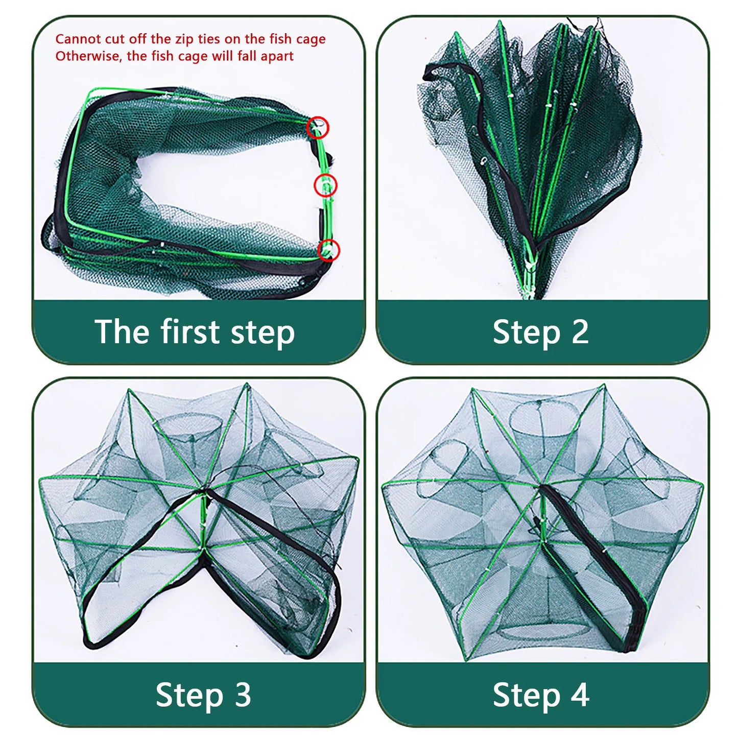 Multi‑Catch Folding Fishing Cage