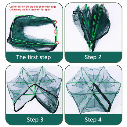 Multi‑Catch Folding Fishing Cage