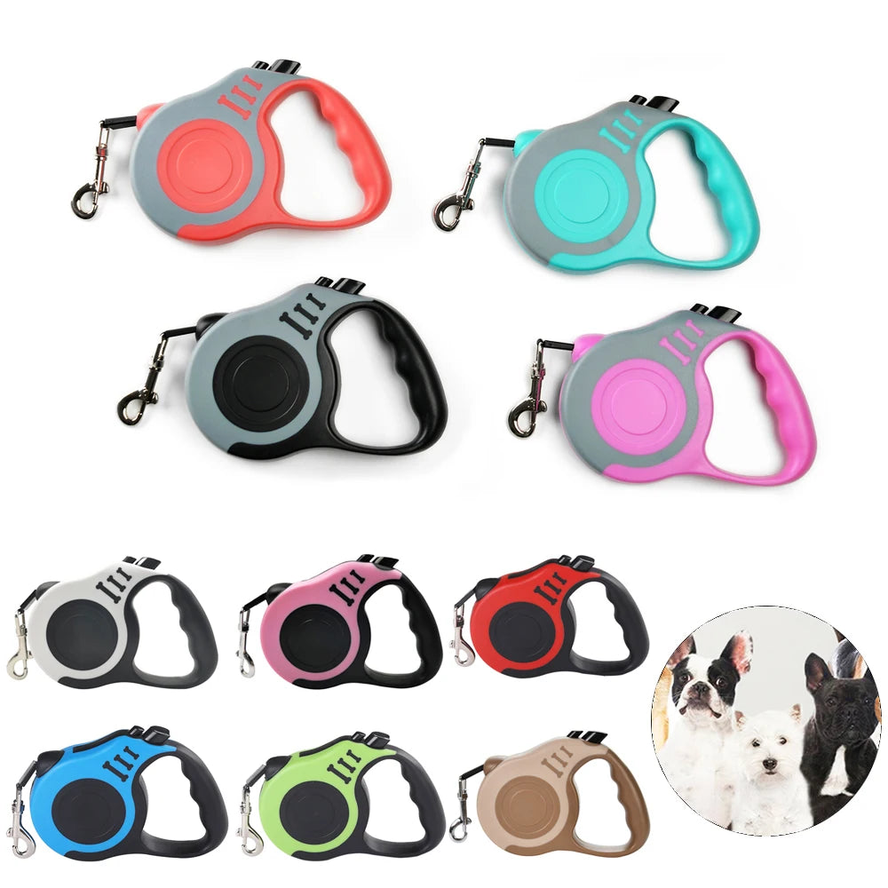 Strong Nylon Retractable Pet Leash – 3m/5m for Dogs & Cats, Adjustable Retractable Pet Leash.