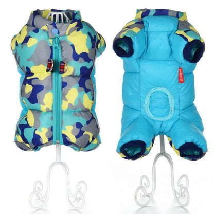 Full‑Body Winter Puffer Coat with Reflective Turtleneck for Small Dogs & Puppies