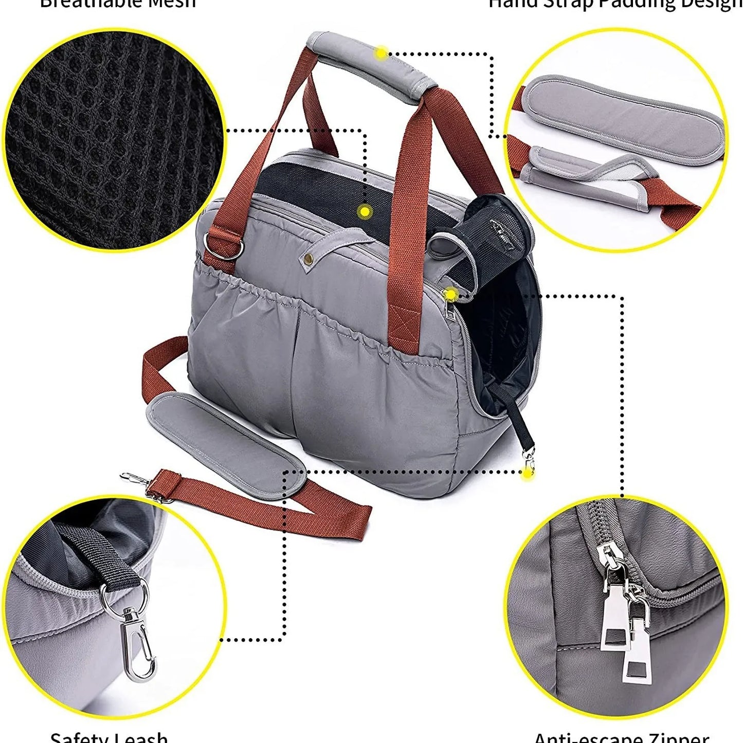Perfect for small pets — lightweight, breathable travel bag.
