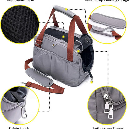 Perfect for small pets — lightweight, breathable travel bag.