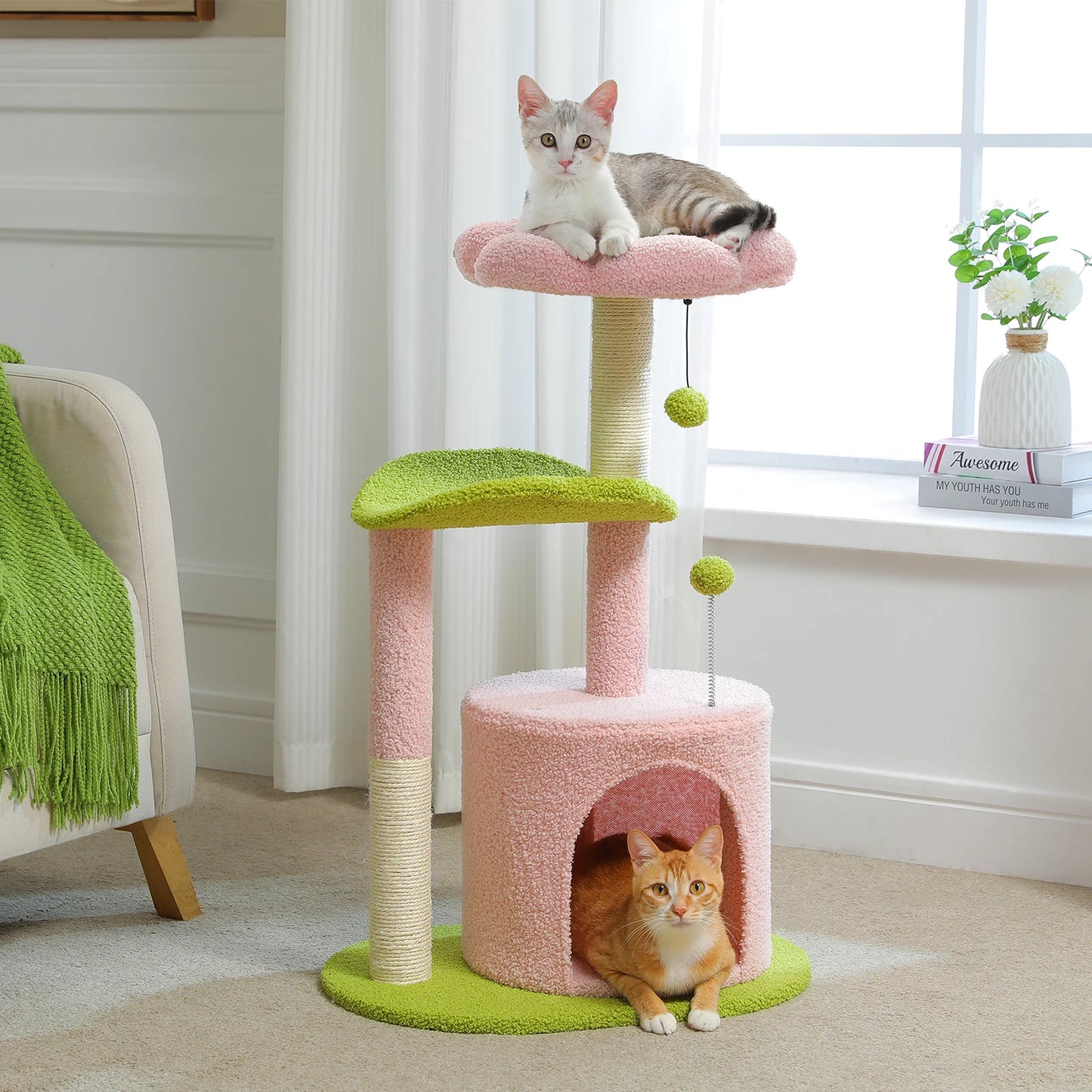 Cat Tower with Hammock, Condo & Perch