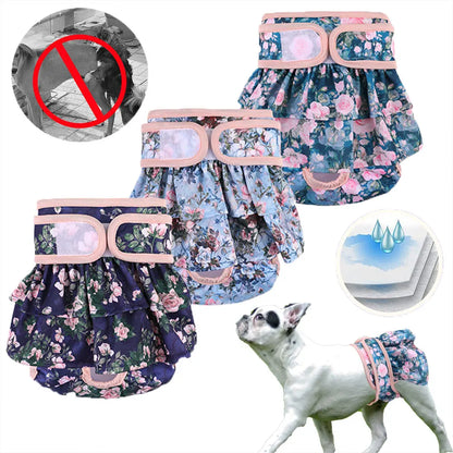 Reusable Female Dog Diapers with Adjustable Straps