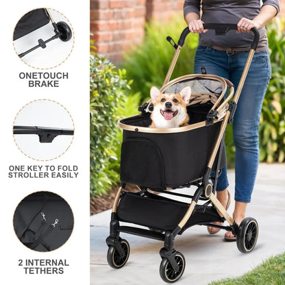 Detachable Carrier Bag: Use as a stroller or a portable pet bag