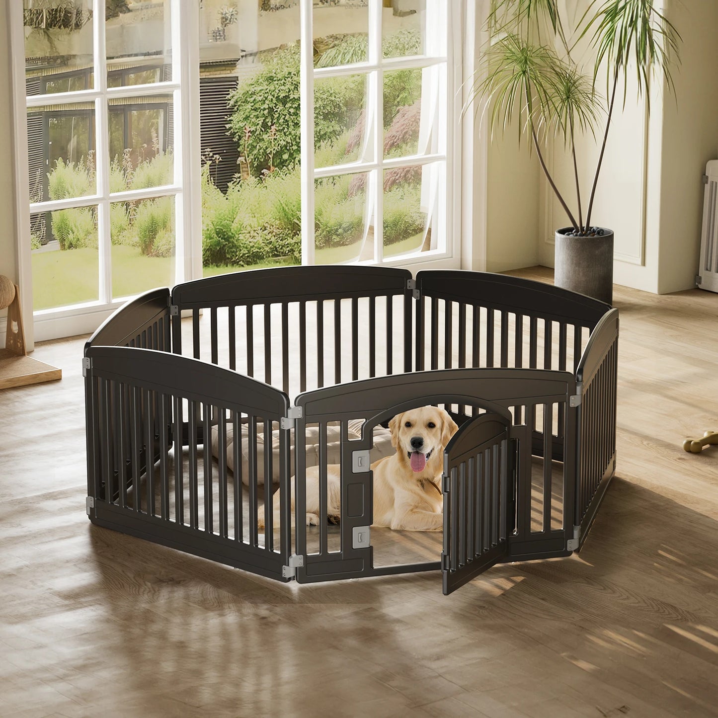 Expandable, Indoor/Outdoor Dog Fence for Medium Dogs & Puppies