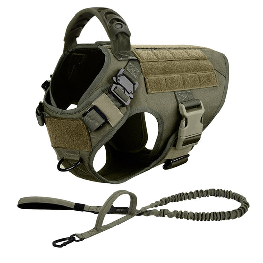 Tactical Dog Harness & Leash Set – No‑Pull, Military‑Grade, Adjustable No‑Pull Tactical Harness for Strong Dogs.