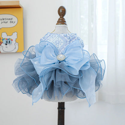 Elegant Puppy Princess Dress – Lace & Tulle Skirt