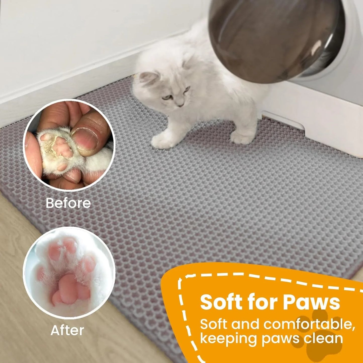 Wear‑Resistant Litter Box Mat for Kittens