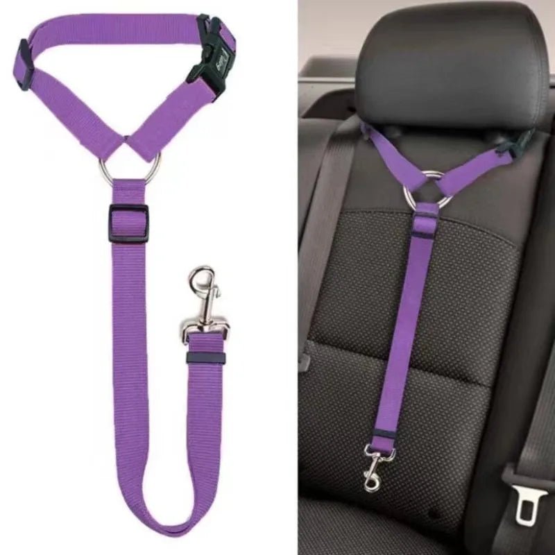 Solid Color Nylon Backseat Safety Restraint for Dogs & Puppies,