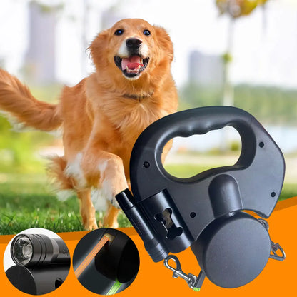 Dual Dog Walking Leash with LED Safety Light