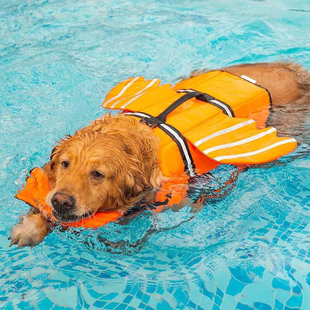 Dog Life Jacket with Wings Design, Swim Safety for Pool & Beach.