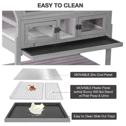 Large Rodent Cage with Anti‑Chewing Ramp