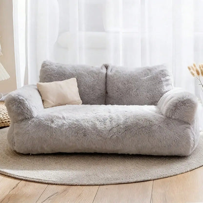 Cozy Plush Dog Sofa Bed – Raised Edge, Washable & Non‑Slip