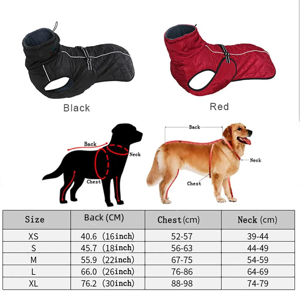Warm Dog Vest for Medium & Large Dogs