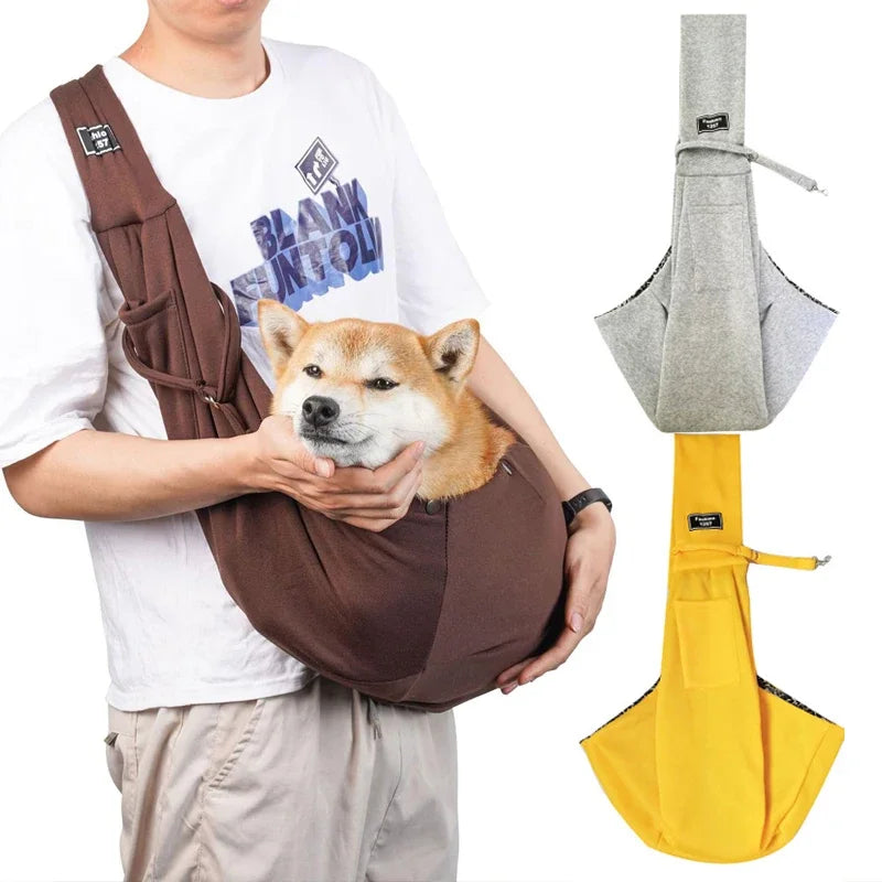 Thick Cotton Pet Outdoor Bag Soft Sloping Shoulder, Perfect for small pets