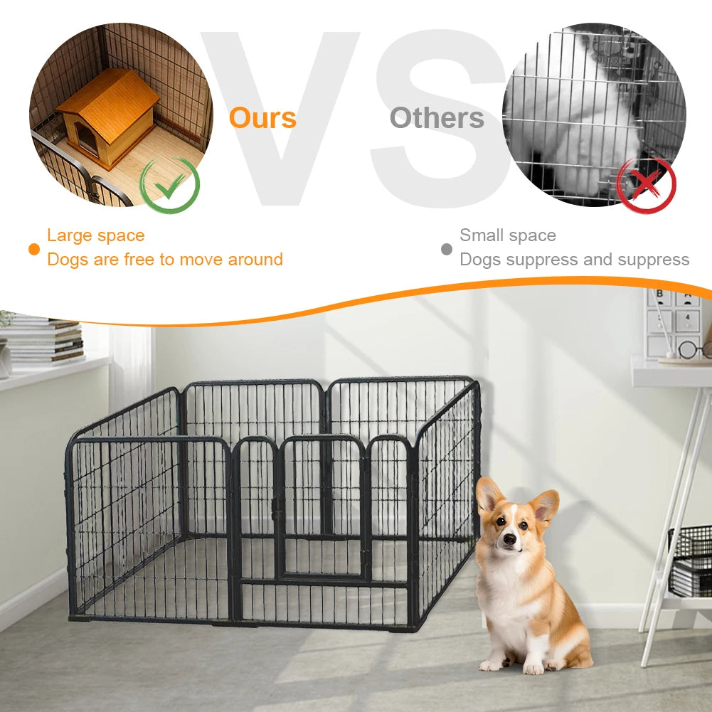 Foldable Dog Indoor/Outdoor Exercise Pen for Puppies & Small Pets