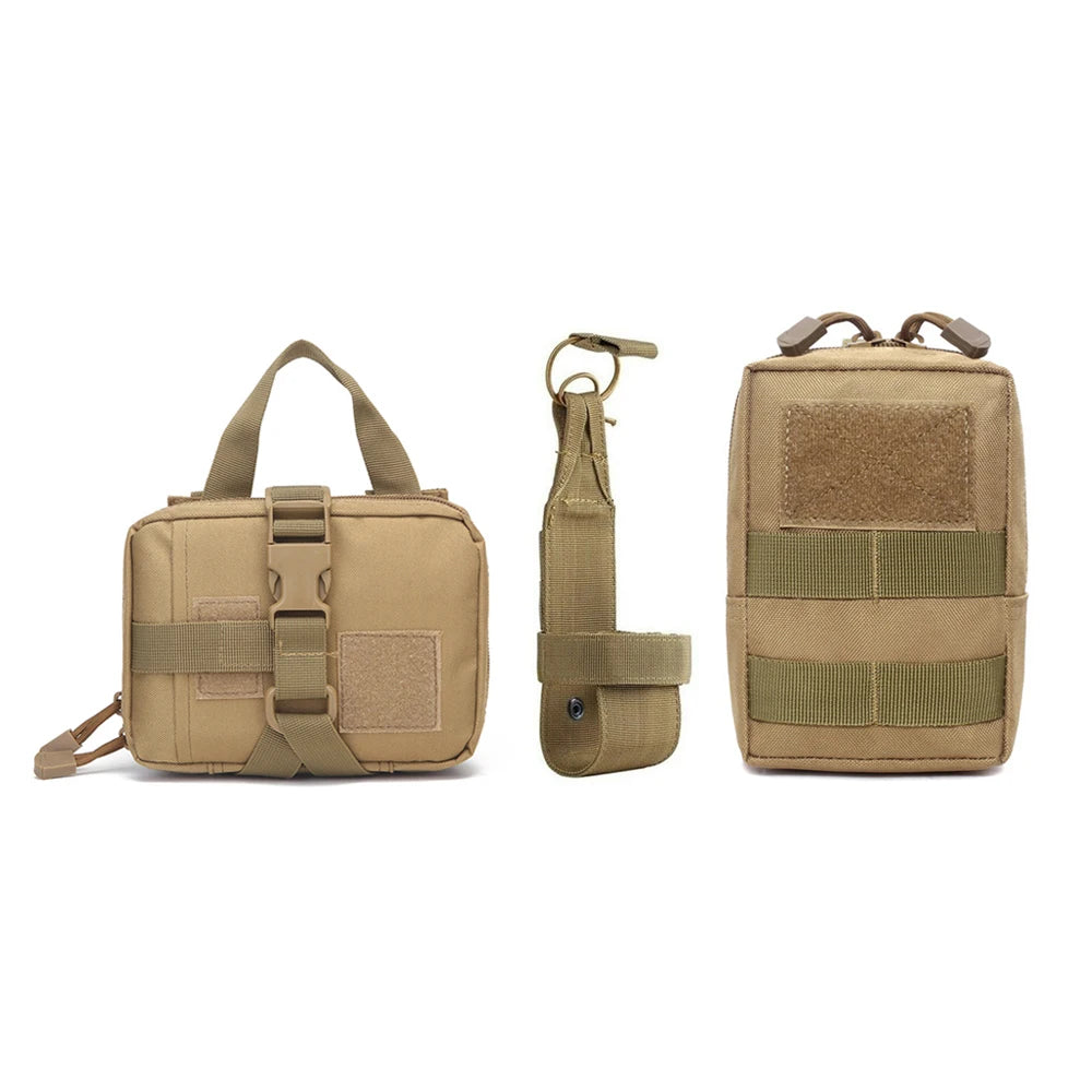 Gear up your large dog with this tactical bag set. These durable pouches attach securely to harnesses or belts, giving you space for treats, training tools, and essentials. Rugged, lightweight, and perfect for working dogs, t