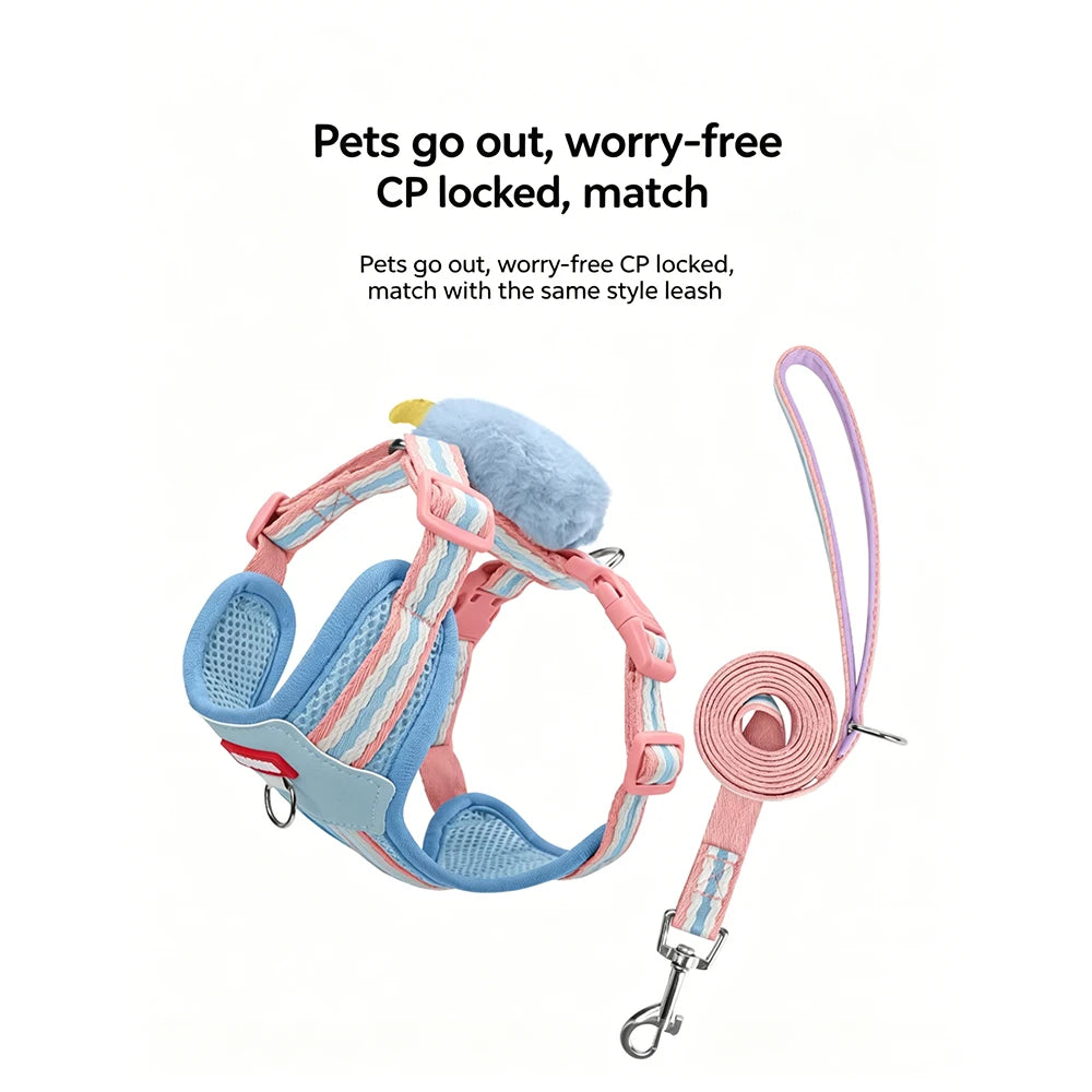 Small Dog Anti‑Escape Harness – Soft Vest Style, Adjustable Anti‑Escape Pet Harness for Small Breeds.