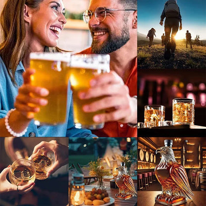 250ml Funny Middle Finger Whiskey Glass Decanter Duck Turtle Dog 10Oz Glass Whiskey Wine Bottle Statue Decoration For Bar Home